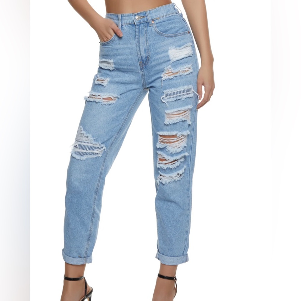 Destroyed Mom Jeans